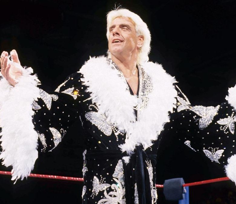 Ric Flair on wrestling court