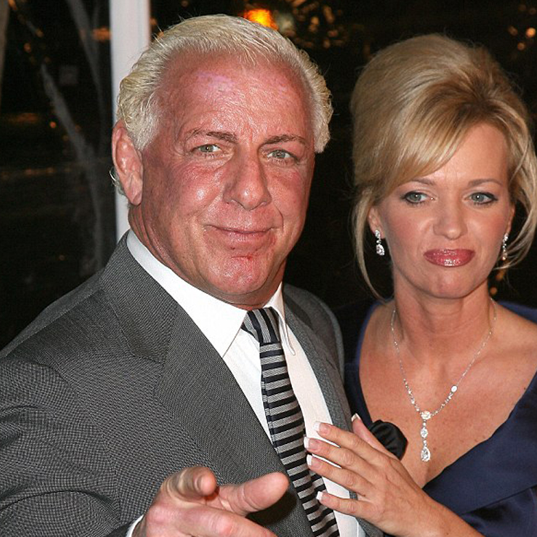 Flair with his ex-wife