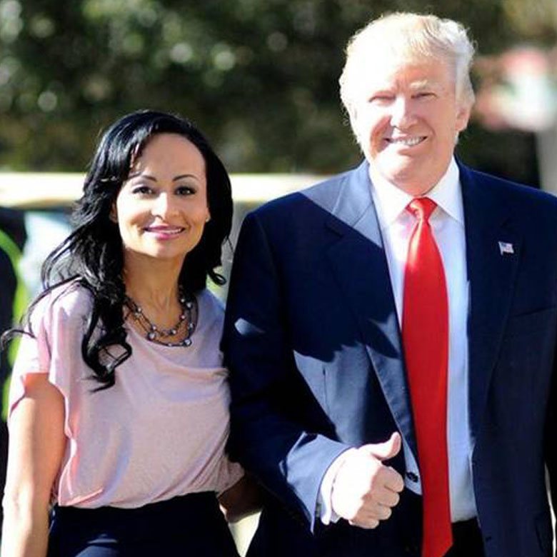 Katrina Pierson and Donald Trump in a Campaign
