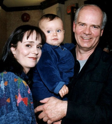 Cynthia Dale with her husband, Peter and child