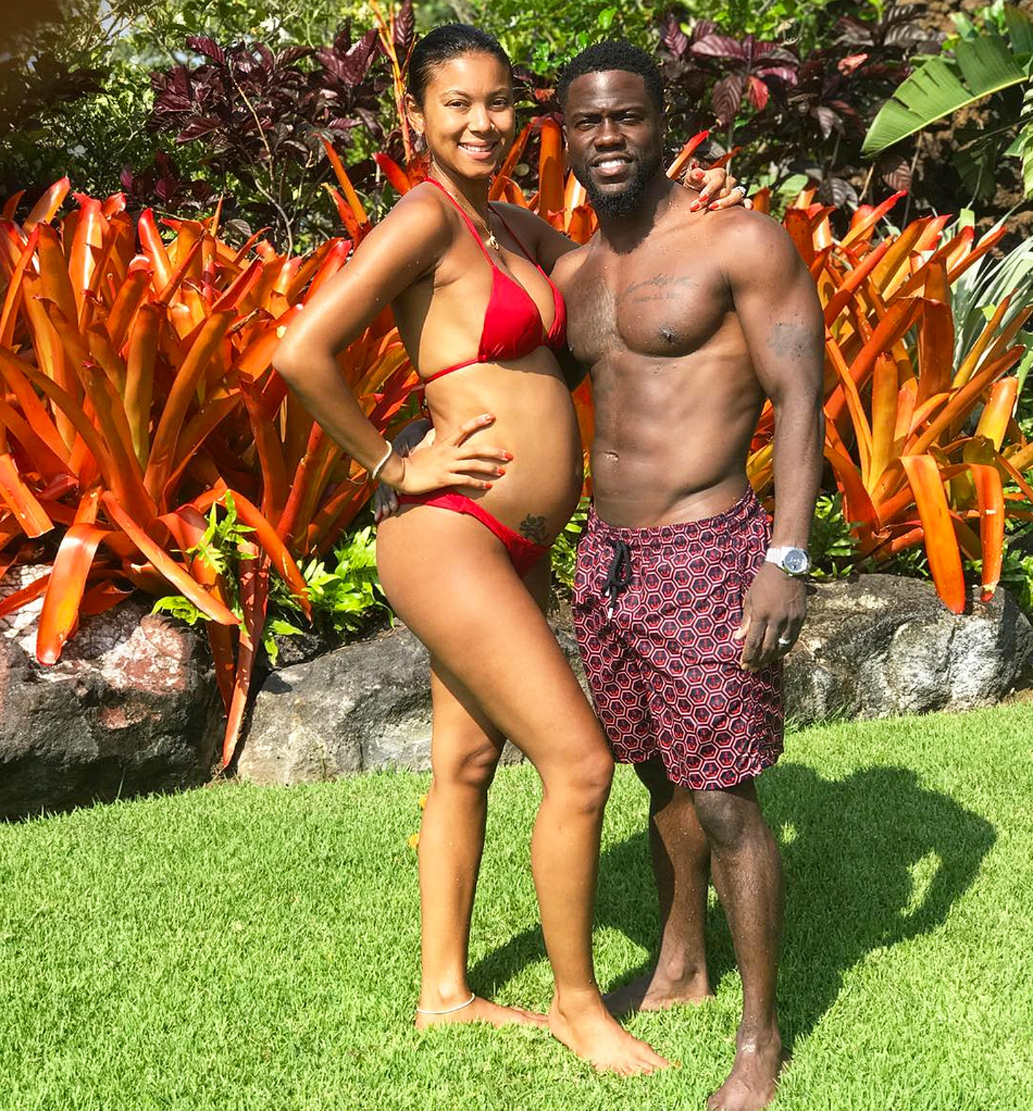 Kevin Hart with Eniko Parrish.