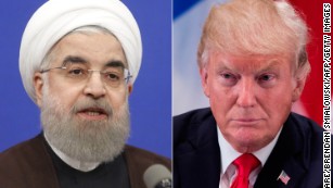 Hassan Rouhani and Donald Trump