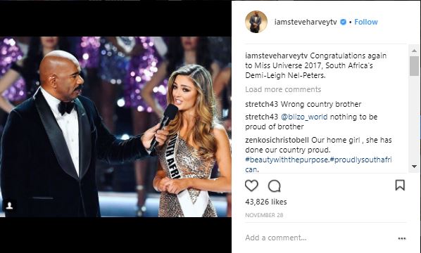 Steve Harvey with Miss Universe 2017 